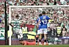 Celtic's Adam Idah scores the opening goal in the 90th minute during the Scottish Cup final against Rangers at Hampden Park in Glasgow, Scotland on Saturday. [AP/YONHAP]