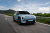 Kia's EV3 on the road. It is the brand's smallest and most affordable EV yet in its all-electric range. [KIA]