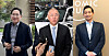 Korea's most powerful business leaders flew to the United States earlier this week to show support in hammering out a high-stakes tariff deal. From left: Samsung Electronics Executive Chairman Lee Jae-yong, Hyundai Motor Executive Chair Euisun Chung and Hanwha Group Vice Chairman Kim Dong-kwan [YONHAP, HANWHA]