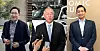 Korea's most powerful business leaders flew to the United States earlier this week to show support in hammering out a high-stakes tariff deal. From left: Samsung Electronics Executive Chairman Lee Jae-yong, Hyundai Motor Executive Chair Euisun Chung and Hanwha Group Vice Chairman Kim Dong-kwan [YONHAP, HANWHA]