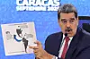Venezuela's President Nicolas Maduro points at a map of the Americas during a new conference in Caracas, Venezuela, Sept 15. [AP/YONHAP]
