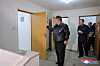 North Korean leader Kim Jong-un, center, gives ″field guidance″ to the flood-stricken regions of Jagang Province on Monday. [KOREAN CENTRAL NEWS AGENCY]