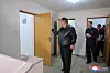 North Korean leader Kim Jong-un, center, gives ″field guidance″ to the flood-stricken regions of Jagang Province on Monday. [KOREAN CENTRAL NEWS AGENCY]