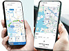 A comparison between the Naver Map app, left, and Google Maps, shows that, unlike Naver, the Google app in Korea does not support driving directions. [SCREEN CAPTURES]
