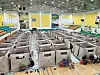 A temporary shelter for wildfire victims are set up at Uiseong Gymnasium in Uiseong, North Gyeongsang, on April 1. [KIM JUNG-SEOK]