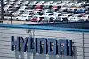 The logo of Korea's biggest automaker company Hyundai Motor is pictured at Pyeongtaek port in Pyeongtaek, Gyeonggi, on April 15. [REUTERS/YONHAP]