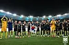 The U-17 Korean national team celebrates after beating Tajikistan in the 2025 AFC U-17 Asian Cup quarterfinals at Prince Abdullah Al-Faisal Stadium in Jeddah, Saudi Arabia on April 14. [YONHAP]