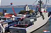 North Korea's 5,000-ton multipurpose destroyer Choe Hyon at Nampo Shipyard is seen on April 25. [YONHAP]