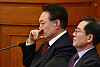 President Yoon Suk Yeol attends the 10th hearing of his impeachment trial at the Constitutional Court in Jongno District, central Seoul, on Feb. 20. [JOINT PRESS CORPS]