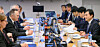 Defense Minister Ahn Gyu-back, right, discusses strengthening security and defense industry cooperation with his Norwegian counterpart, Tore O. Sandvik, third from left, at Norway’s defense ministry in Oslo on Nov. 28. [MINISTRY OF NATIONAL DEFENSE]