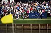 Scottie Scheffler of the United States plays his shot from the 17th tee during the final round of The Players Championship on The Players Stadium Course at TPC Sawgrass in March 2023 in Ponte Vedra Beach, Florida. [GETTY IMAGES]
