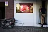 A generator powers a meat shop during a massive power outage in Pamplona, northern Spain, Monday, April 28. [AP/YONHAP]