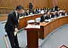 Homeplus CEO and MBK Partners Vice Chairman Kim Kwang-il finishes his remarks to the National Policy Committee in a hearing on Homeplus's management and finances at the National Assembly building in western Seoul on March 18. [NEWS1]