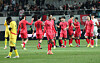 The Korean national team celebrates after a 1-0 win over Ghana at Seoul World Cup Stadium in western Seoul on Nov. 18. [YONHAP]