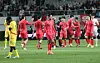 The Korean national team celebrates after a 1-0 win over Ghana at Seoul World Cup Stadium in western Seoul on Nov. 18. [YONHAP]