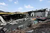 A factory building and materials in the Namhu Agricultural and Industrial Complex in Andong, North Gyeongsang, are seen unrecognizable after being burned by wildfires on March 31. [YONHAP]
