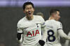 Tottenham's Son Heung-min celebrates after scoring his side's second goal during a Premier League match against AFC Bournemouth at Tottenham Hotspur Stadium in London on Sunday.  [AP/YONHAP]