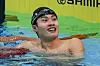 Hwang Sun-woo wins the men's 100-meter freestyle final at Mokpo Indoor Swimming Pool in Mokpo, South Jeolla on Oct. 18, 2023. [YONHAP]