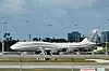 A Boeing 747 sits on the tarmac of Palm Beach International airport after U.S. President Donald Trump toured the aircraft on Feb.15. [AFP/YONHAP]