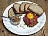 Tatarak — steak tartare — served at the Czech restaurant Moravia [PARK SANG-MOON]