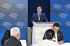 Trade Minister Yeo Han-koo speaks at the 2026 World Economic Forum in Switzerland on Jan. 20. [YONHAP]