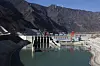 A hydroelectric dam is pictured from a high speed train, during a government-organized tour, near Shannan, Tibet Autonomous Region, China, on March 30. [REUTERS/YONHAP]