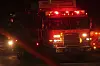 A Los Angeles Fire Department truck leaves after a tunnel collapse in Los Angeles on July 9. [AP/YONHAP]
