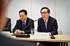 Foreign Minister Cho Tae-yul speaks during a meeting with researchers at the think tank Carnegie Endowment for International Peace in Washington on Tuesday. [MINISTRY OF FOREIGN AFFAIRS]