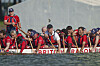 Britain's Prince William, center, participates in a dragon boat event in Singapore on Monday. [AP/YONHAP]