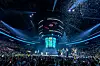 K-pop stars perform under bright stage lighting at KCON 2023 held at the Crypto.com Arena in downtown Los Angeles