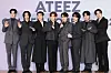 Boy band Ateez pose for a photo during a press conference for its upcoming 11th EP ″Golden Hour: Part. 2″ held in southern Seoul on Thursday. [NEWS1]