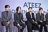 San of boy band Ateez speaks during a press conference for its upcoming 11th EP ″Golden Hour: Part. 2″ held in southern Seoul on Thursday. [DANIELA GONZALEZ PEREZ]
