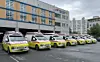 Ambulances are parked at the Daejeon Fire Headquarters' building in this photo provided by the agency on July 4, 2025. [DAEJEON FIRE HEADQUARTERS]