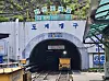 The entrance to the Dogye Mine stands quiet in May 2025, just a month before its closure. The Dogye Mining Complex is the last state-run coal mine operated by the Korea Coal Corporation. [KIM HONG-JUN]