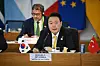 South Korean President Yoon Suk Yeol speaks during the second session of the G20 leaders' meeting as part of the G20 summit at the Museum of Modern Art in Rio de Janeiro, Brazil, on Monday. [UPI/YONHAP]