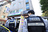 Police investigate while securing the scene after a knife attack occurs at a redevelopment association office in Cheonho-dong, Gangdong District, Seoul, on Nov. 4. [NEWS1]