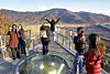 Students take photos at Starway Hadong, an observatory in Hadong County, South Gyeongsang, where visitors can see the Seomjin River, on Dec. 3. [PARK SANG-MOON]
