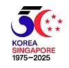 The winning logo design for the ″50th Anniversary of Singapore-Republic of Korea (ROK) Diplomatic Relations Logo Design Competition″ [EMBASSY OF SINGAPORE]