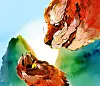 Illustrations in ″Tiny Feet Between the Mountains” (2019) by Hanna Cha, written by Cha [HANNA CHA]