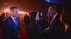 In this footage broadcast by the North's state-controlled Korean Central Television, Russian Foreign Minister Sergei Lavrov, right, is greeted by North Korean Foreign Minister Choe Son-hui at Pyongyang International Airport upon his arrival on Wednesday evening. [YONHAP]
