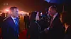 In this footage broadcast by the North's state-controlled Korean Central Television, Russian Foreign Minister Sergei Lavrov, right, is greeted by North Korean Foreign Minister Choe Son-hui at Pyongyang International Airport upon his arrival on Wednesday evening. [YONHAP]