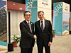 Foreign Minister Cho Tae-yul, left, and U.S. Secretary of State Antony Blinken meet on the margins of the Asia Pacific Economic Cooperation meeting in Lima, Peru, on Thursday. [MINISTRY OF FOREIGN AFFAIRS]