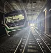 A train car for Seoul Metro's Line No. 2 derailed at Sindorim Station in western Seoul on March 23. [YONHAP]