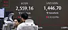 A screen in Hana Bank's trading room in central Seoul shows the Kospi opening on March 10. [YONHAP]