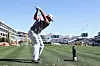 Hideki Matsuyama plays a tee shot on the 16th hole during the practice round prior to the WM Phoenix Open 2025 at TPC Scottsdale on Feb. 5 in Scottsdale, Arizona. [GETTY IMAGES]