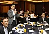 Citibank Korea Head of Division Um Kyung-shik, center left, asks a question after a keynote address by Financial Services Commission Chairman Kim Byoung-hwan during the 2025 Korea Economic Forum at Lotte Hotel Seoul in Jung District, central Seoul, on March 20. [PARK SANG-MOON]