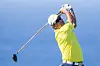 Hideki Matsuyama hits his tee shot on the 13th hole during the final round of The Sentry at Plantation Course at Kapalua in Hawaii on Jan. 5. [REUTERS/YONHAP]