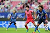 Korea's Ji So-yun, center, in action during the EAFF E-1 Women’s Football Championship against Japan at Ibaraki Kashima Soccer Stadium in Japan on July 19, 2022. [KFA]