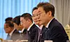 President Lee Jae-myung speaks during a meeting n central Seoul on June 13. [PRESIDENTIAL OFFICE]