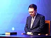 President Yoon Suk Yeol praying on Nov. 22 in central Seoul [PRESIDENTIAL OFFICE]
